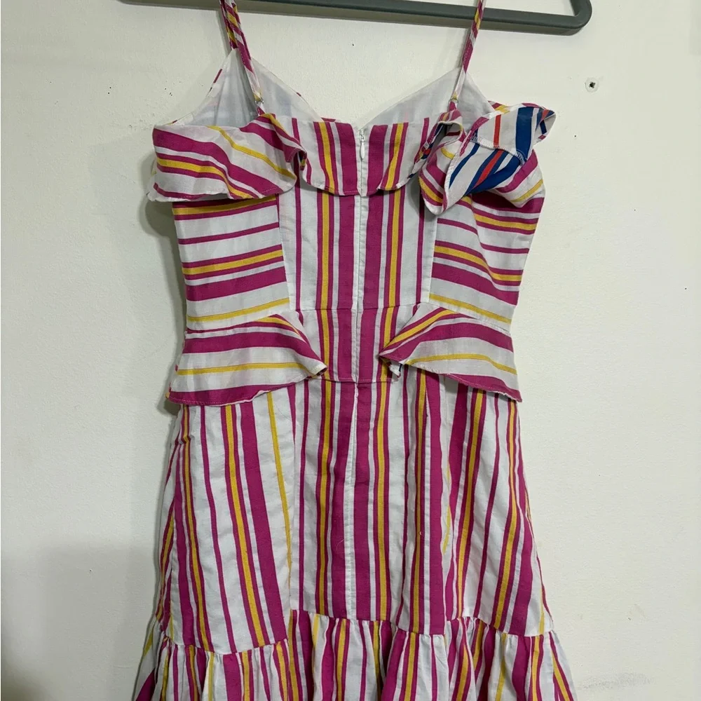 Parker Pink and White Striped Mini Dress - Picture 12 of 14
